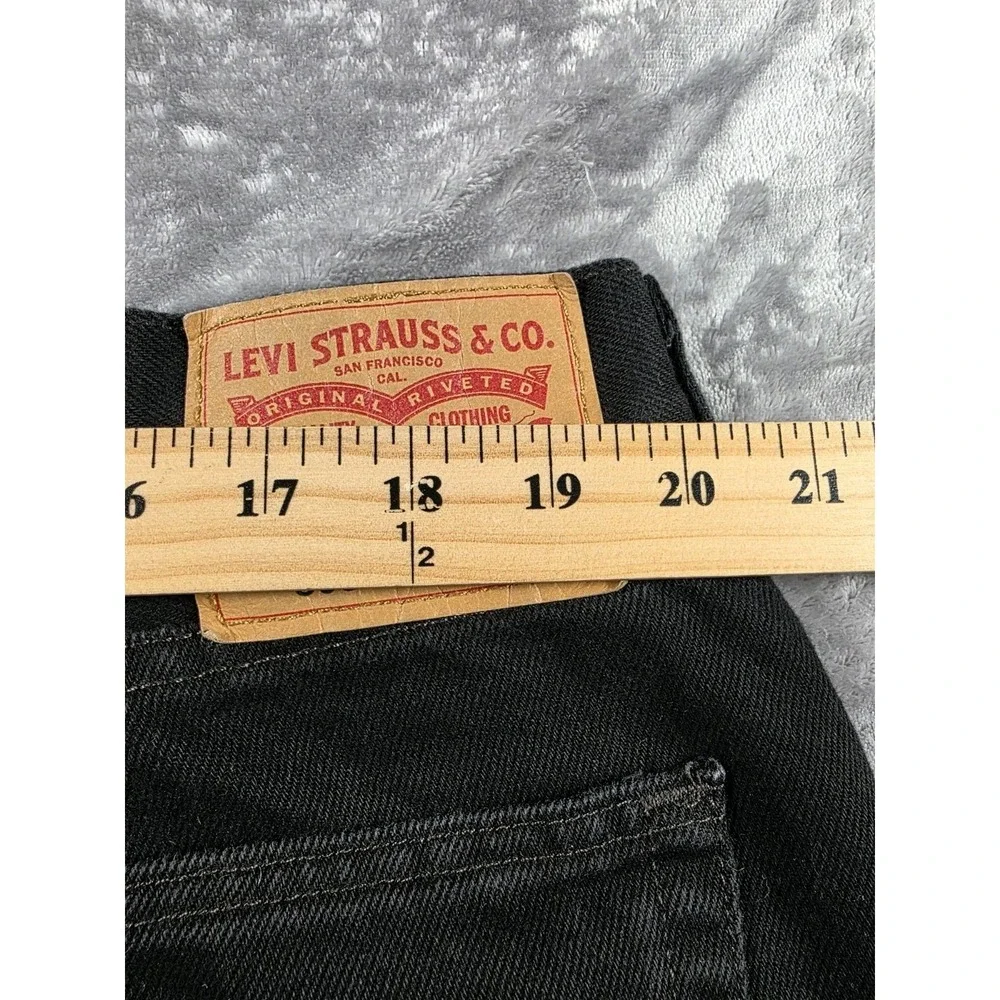 Levi's 505 Denim Jeans Mens‎ 40x32 Black Dark Wash Straight Leg